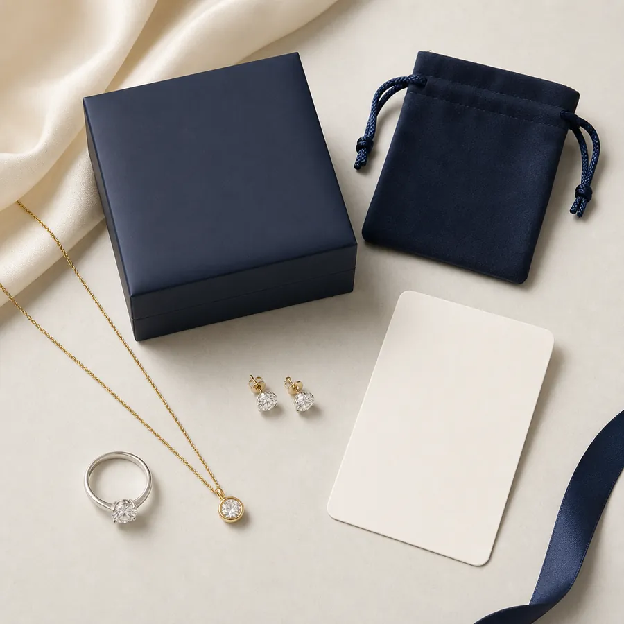 Private label jewelry packaging and presentation concept