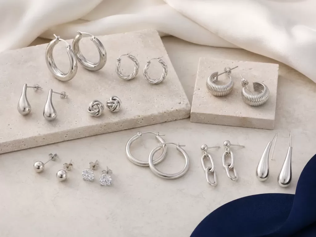 Wholesale silver earrings collection for jewelry retailers